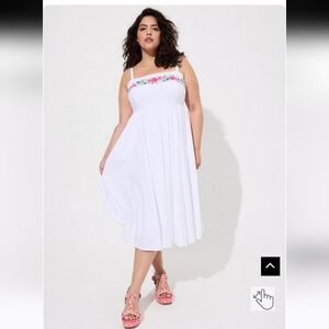 NWT Torrid Midi Floral Embroidered Sundress. Size 10